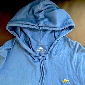 Lacoste pullover hooded shirt in Royal Blue